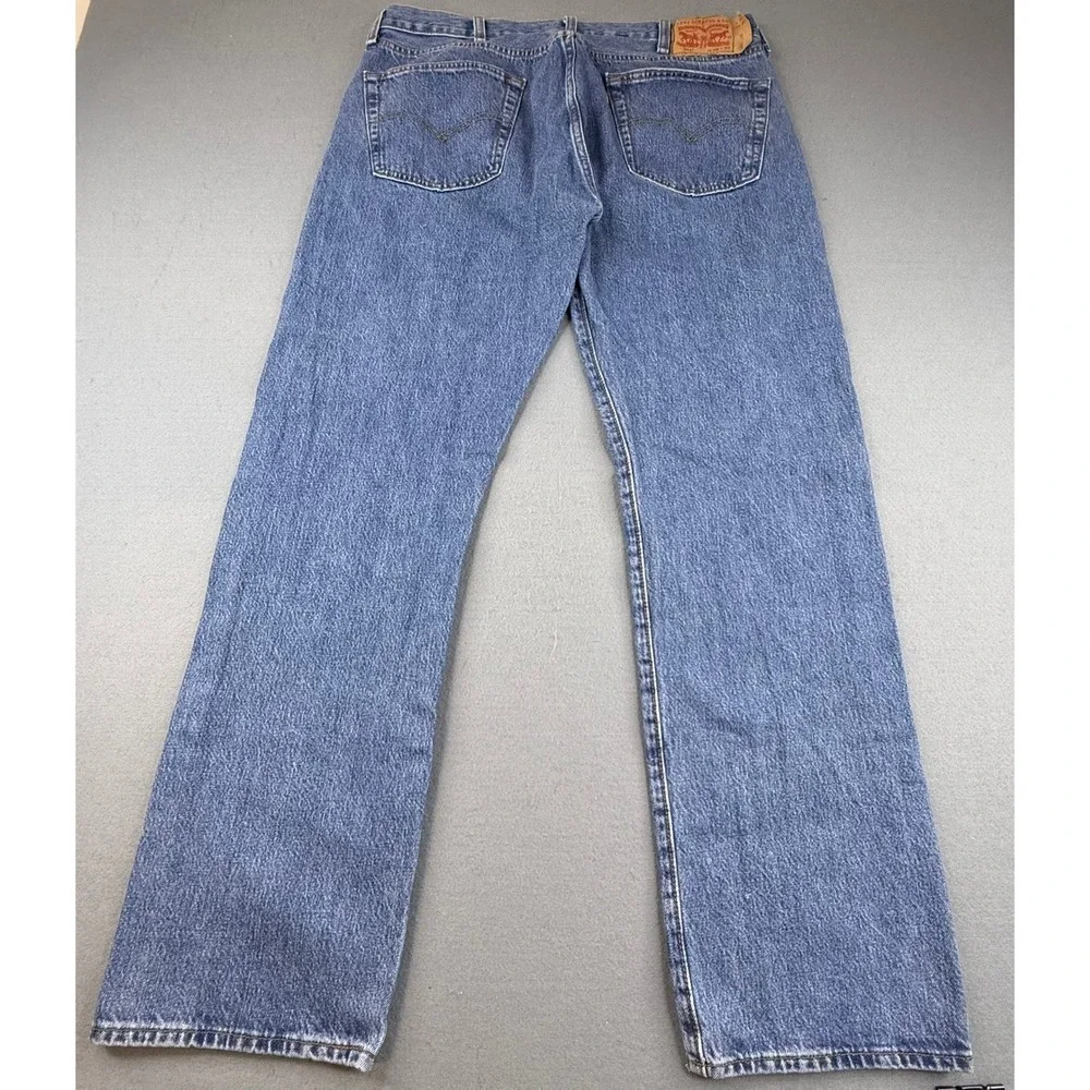 Levi's‎ 501 Original Fit Jeans Mens 38x34 Blue Denim Button Fly Straight Leg